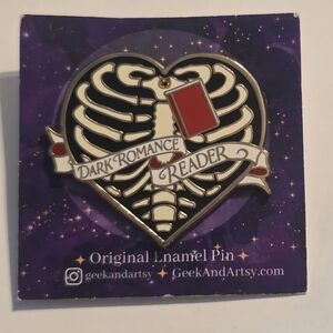 Dark Romance Reader Enamel Pin